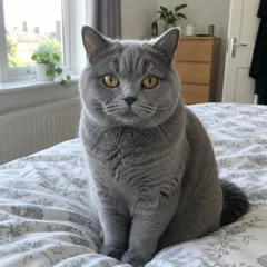 Original photo of the grey cat